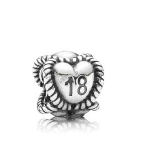 18 heart pandora charm